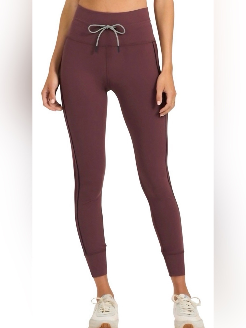 Vuori Daily Legging Drawstring Side Stripe Plum Purple Size Large